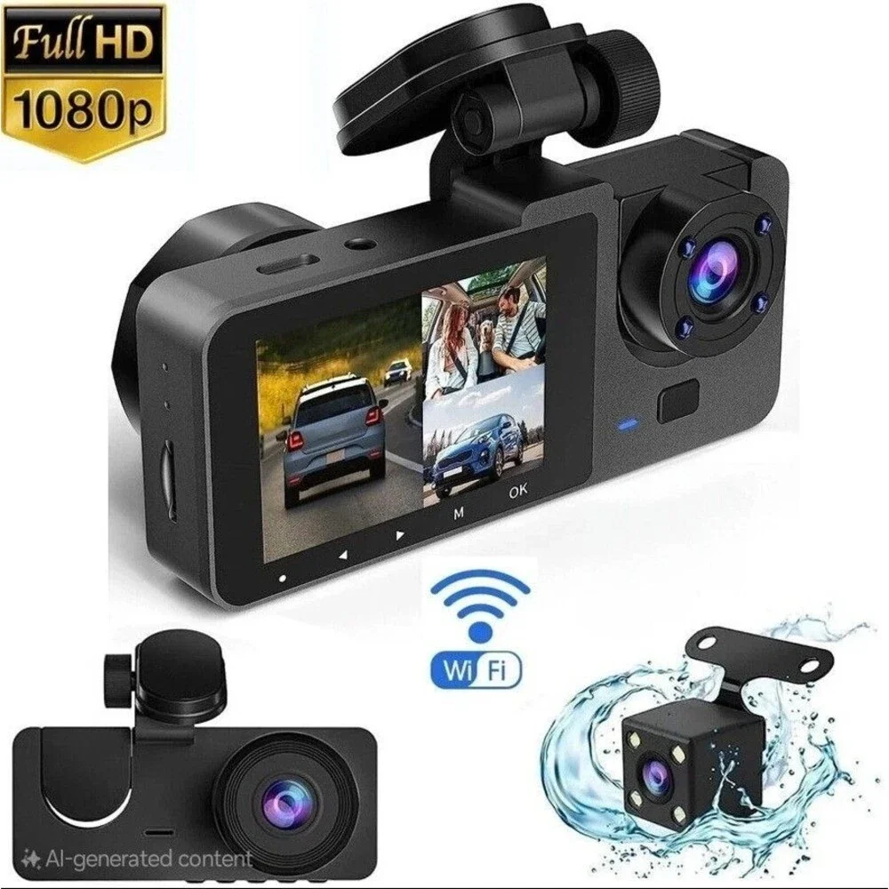 3 Cameras Vehicle Blackbox DVR Full HD 1080 recorder new in box - Picture 1 of 7